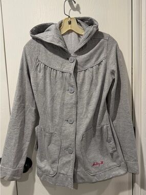 Hurley Light Gray Hooded Sweatshirt - Small